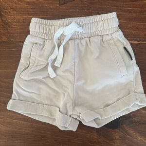 EUC Little Bipsy Cream Cotton Shorts 12-18M